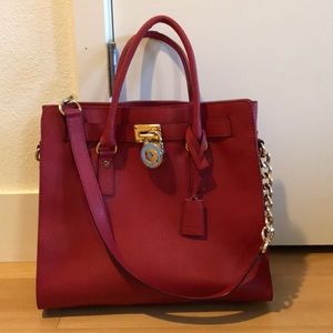 Large Michael Kors red purse